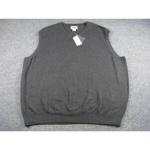 Harbor Bay Men's V Neck Sleeveless Sweater Vest Charcoal Gray 2XL NWT #1952